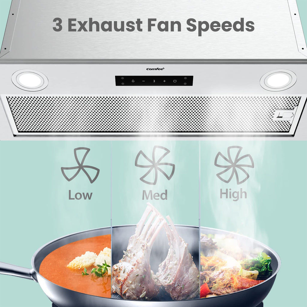 COMFEE' Range Hood 30 Inch Under Cabinet 200 CFM Ducted/Ductless Jansha Store