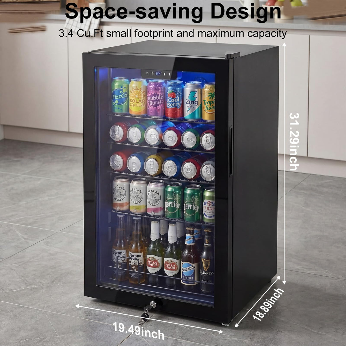 24 Inch Upgraded Dual Zone Wine and Beverage Refrigerator Cooler Jansha Store