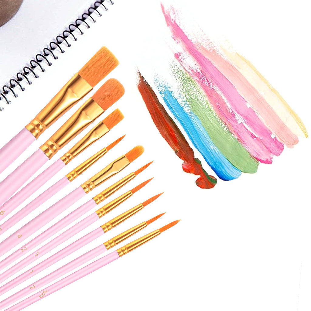 AROIC 10 Pcs Paint Brushes, Acrylic Oil Watercolor Painting Brush Set Jansha Store