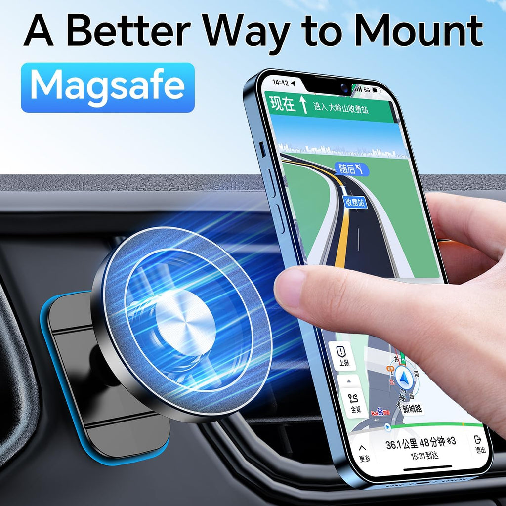 Kaistyle for Magsafe Car Mount【Strong Magnet】 Magnetic Phone Holder for Car Phone Holder Mount Dash Mounted Holders Phone Holders for Your Car Accessories for Women Men for iPhone 18 Pro Max 17 16 15 Jansha Store