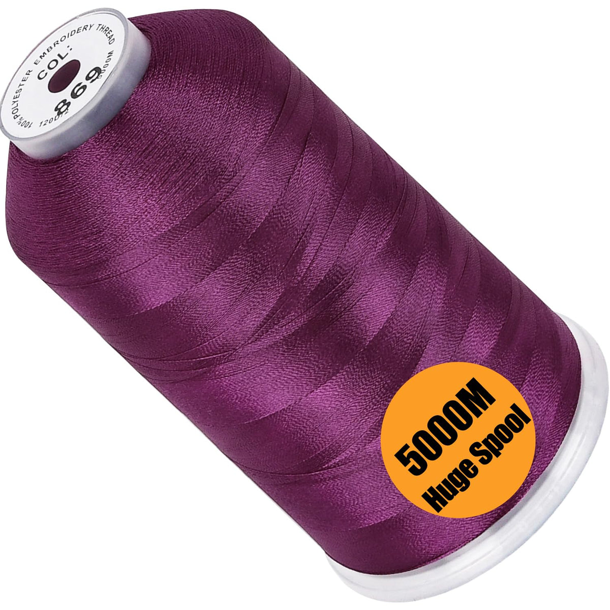 New brothread 5000M Huge Spool Embroidery Machine Thread - White Jansha Store