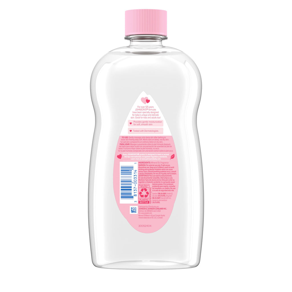 Johnson's Baby Oil, Hypoallergenic, 3 fl oz Jansha Store