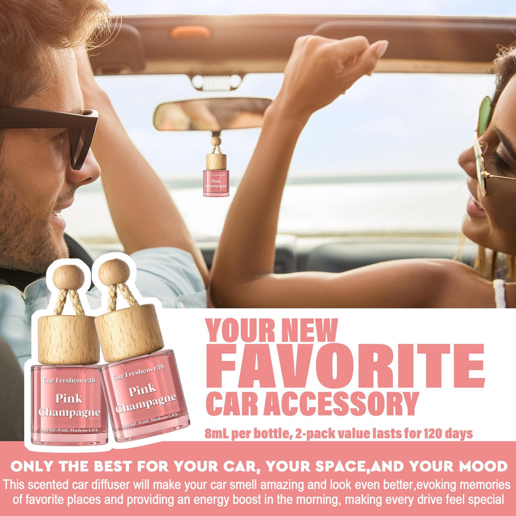 HoogaLife Car Air Freshener Diffuser 2 Pack Hanging Air Freshener Diffuser - Vanilla Cream Fragrance Oil Air D iffuser for Car, 45+ days Long Lasting Fragrance Made in USA C ar Air Fresheners (V54) Jansha Store