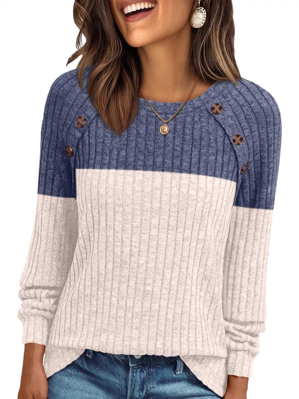 AUTOMET Womens Long Sleeve Shirts Fall Sweaters Business Casual Tops Blouse Jansha Store