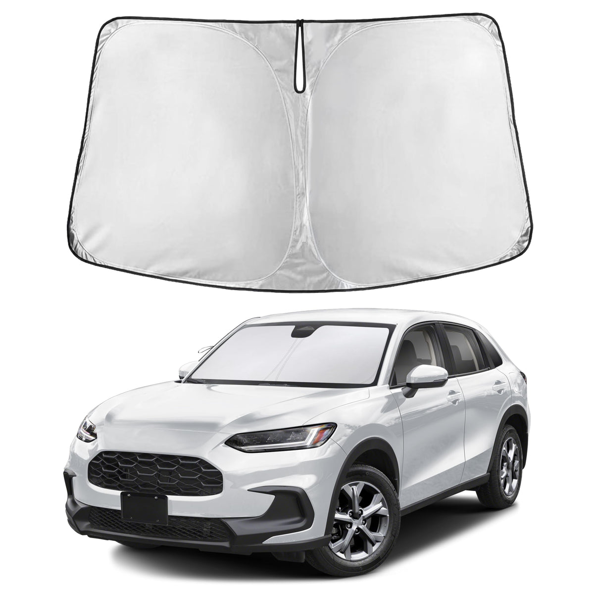 Autovir Windshield Sun Shade, Foldable Car Window Shades, 280T Visor Shade Jansha Store