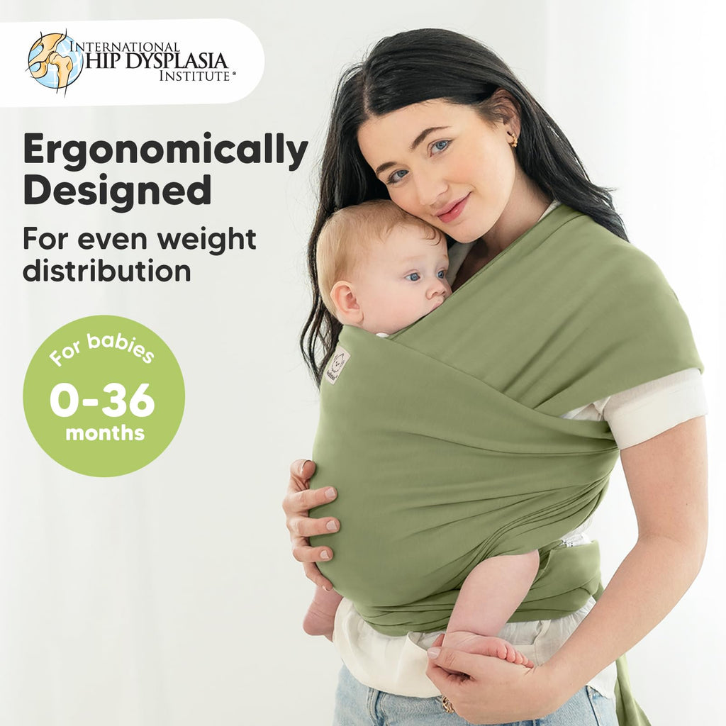 KeaBabies Baby Wrap Carrier, All in 1 Original Baby Carrier, Trendy Black Jansha Store