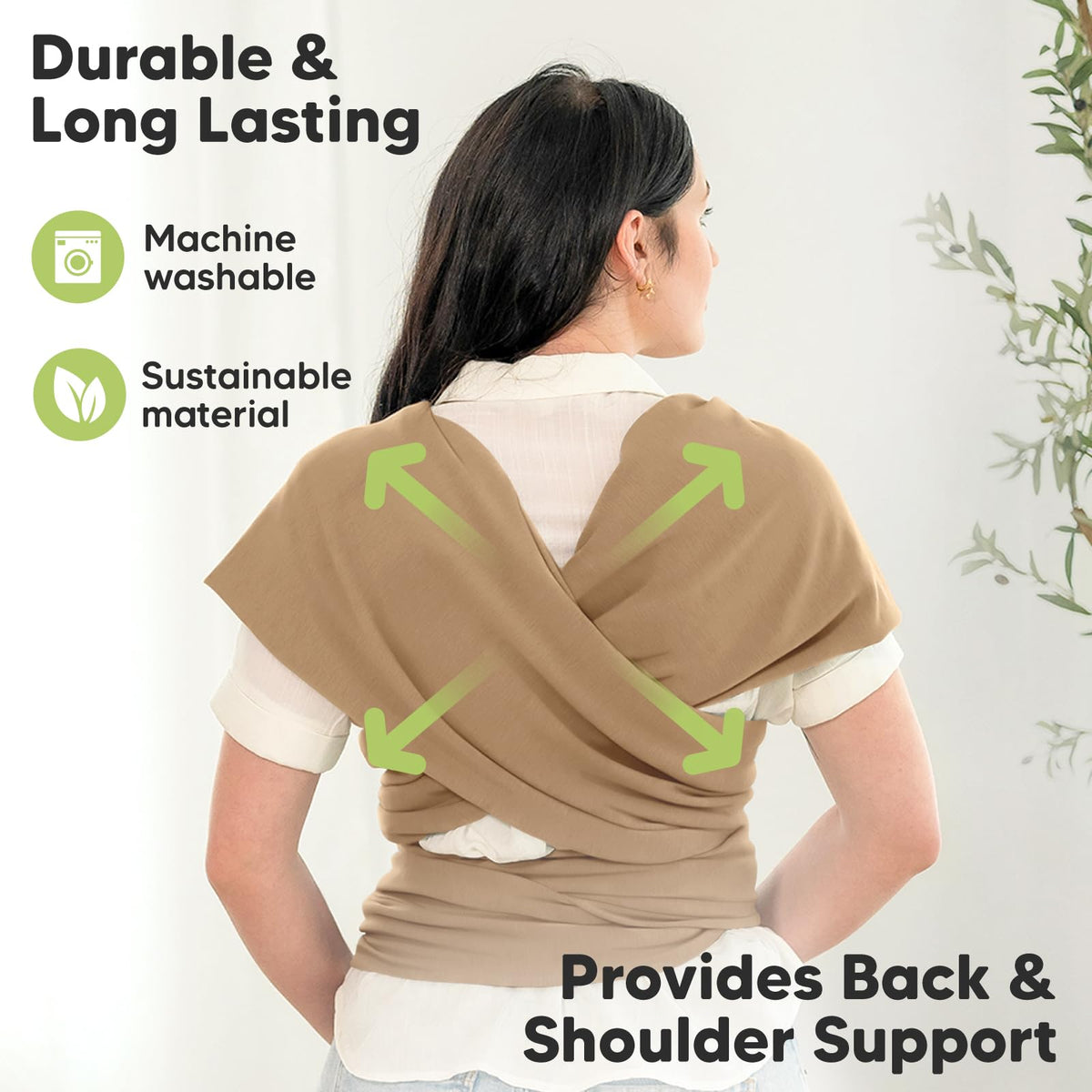 KeaBabies Baby Wrap Carrier, All in 1 Original Baby Carrier, Trendy Black Jansha Store