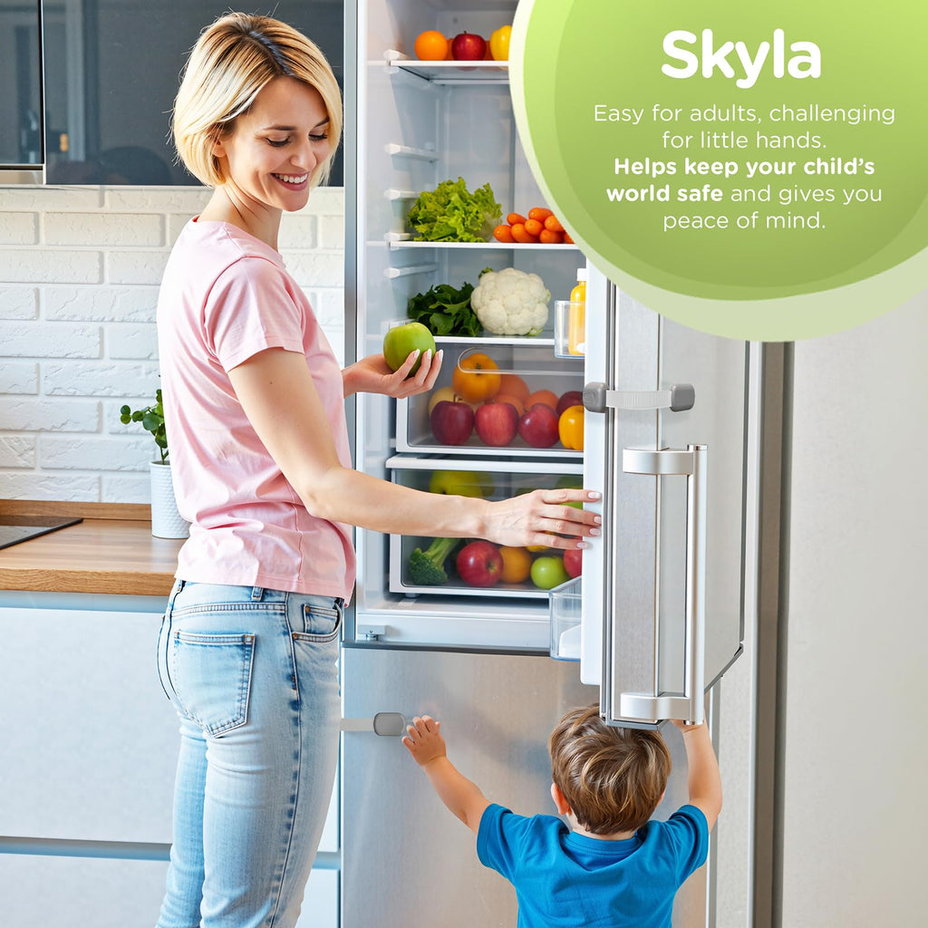 SKYLA HOMES Cabinet Strap Locks for Baby Proofing, 2 Pack, Gray Jansha Store