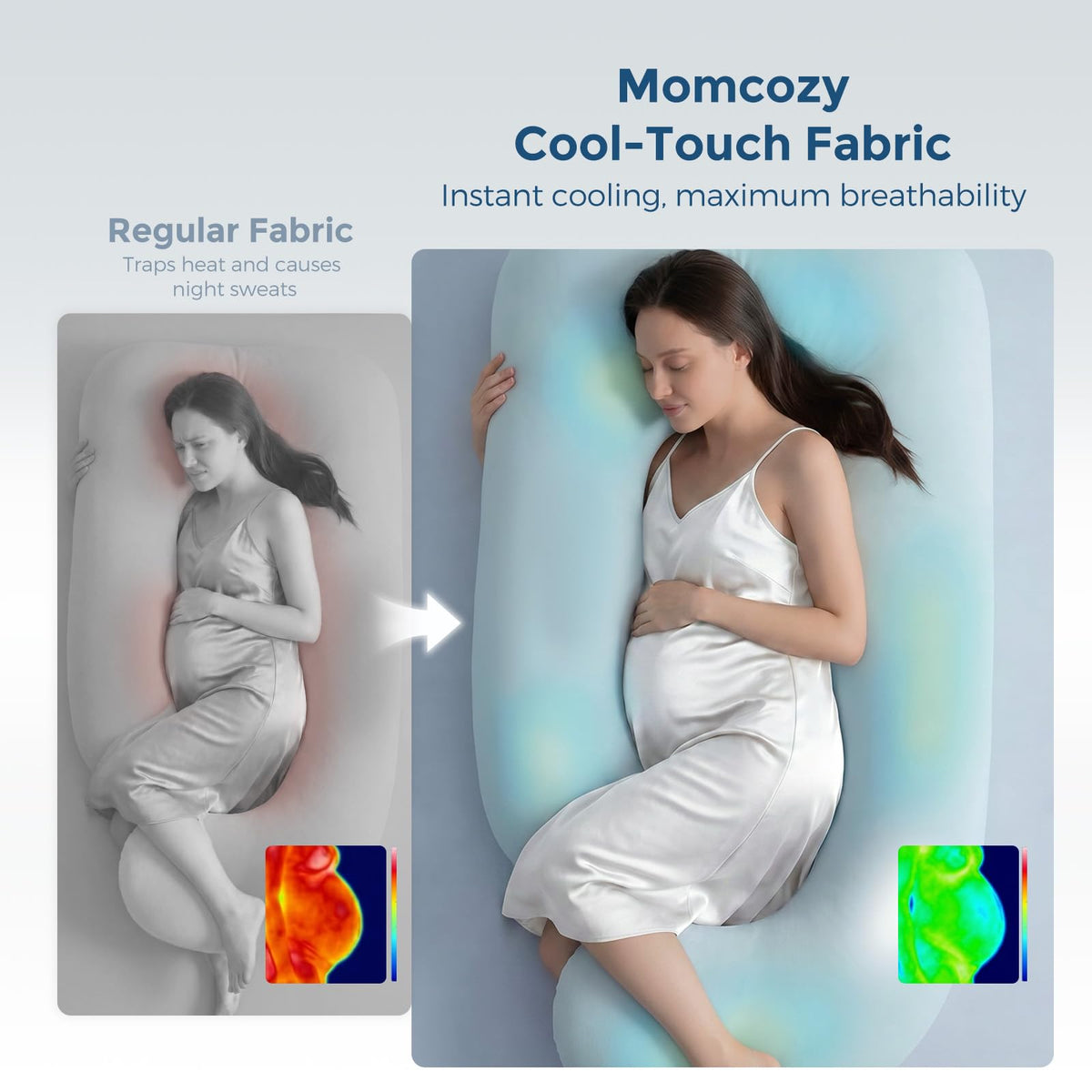 Momcozy Pregnancy Pillow for Sleeping - U Shaped Full Body Maternity Pillow Jansha Store