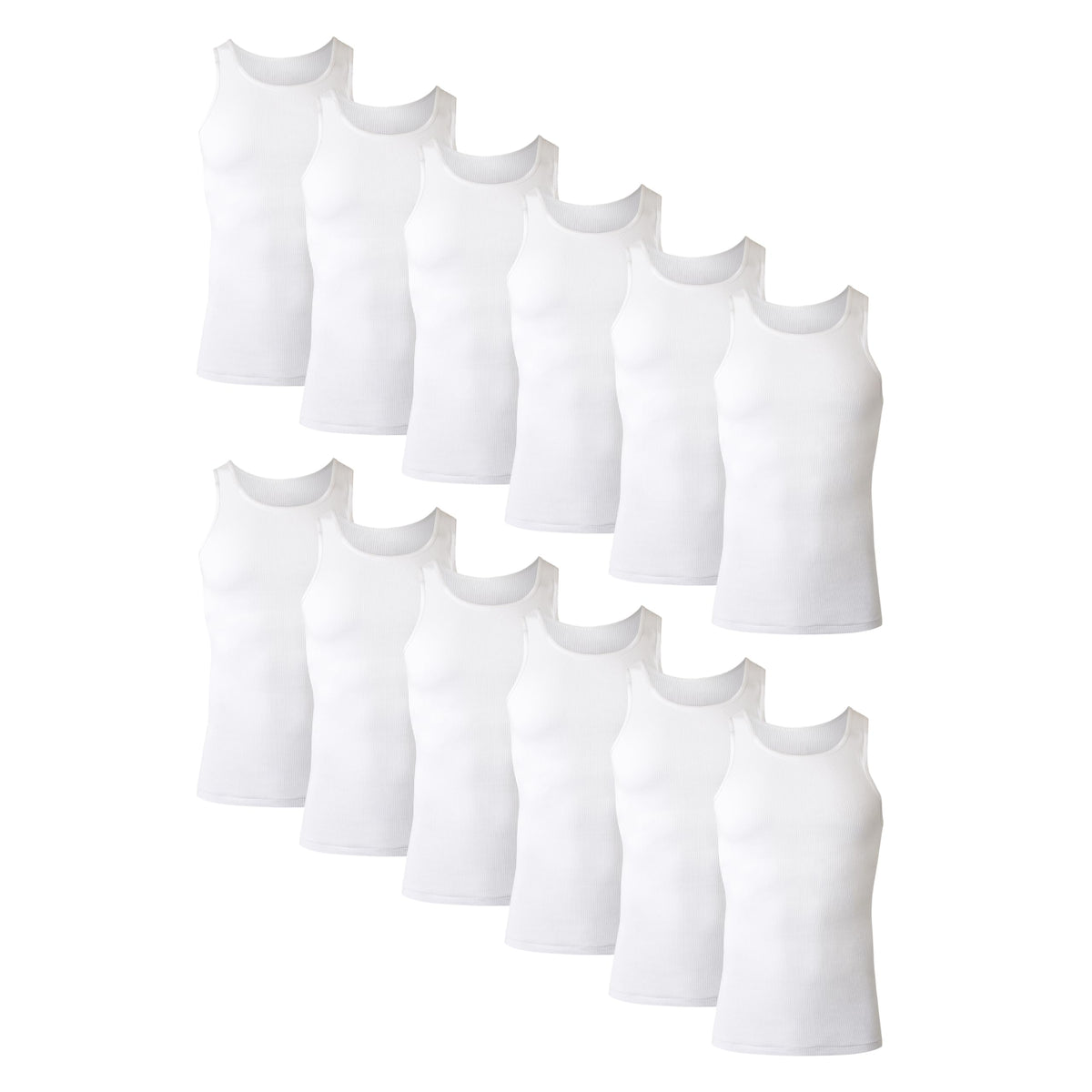 Hanes Men's Tank Undershirt Pack, Cotton Tank Undershirt, Moisture-Wicking, Breathable, White or Grey/Black, Multi-Pack Jansha Store