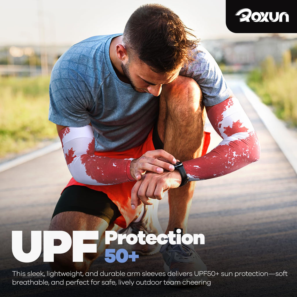 ROXUN Arm Sleeves Cooling UV Sun Protection Sport Compression for Men Women Jansha Store