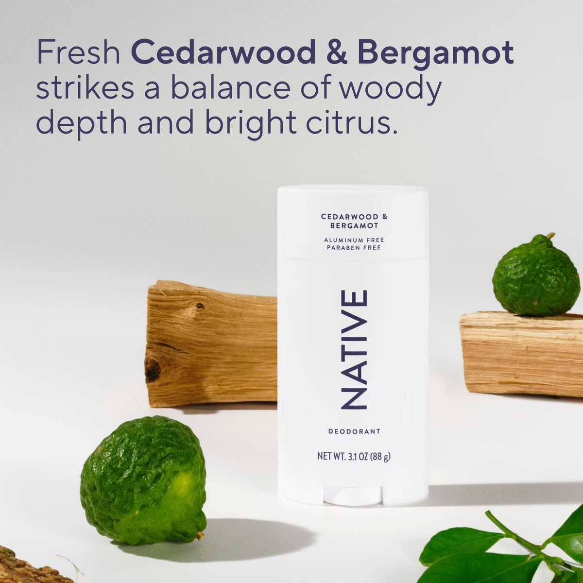 Native Aluminum Free Deodorant, Vanilla & Sandalwood, Large Size Stick, 72 Hour Odor Control, for Women & Men, Contains Naturally Derived Ingredients, 3.1 oz Jansha Store