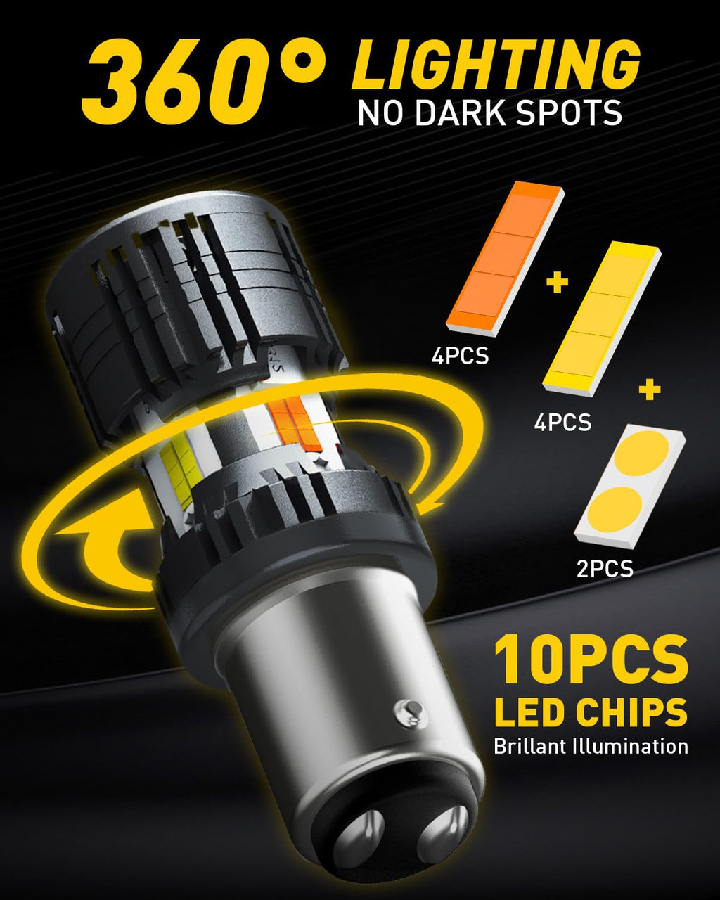 AUXITO 912 921 LED Bulb for Backup Light Reverse Lights High Power 2835 15-SMD Chipsets Error Free T15 906 922 W16W Bulbs, 6000K White, Automotive Light Bulbs (Upgraded, Pack of 2) Jansha Store