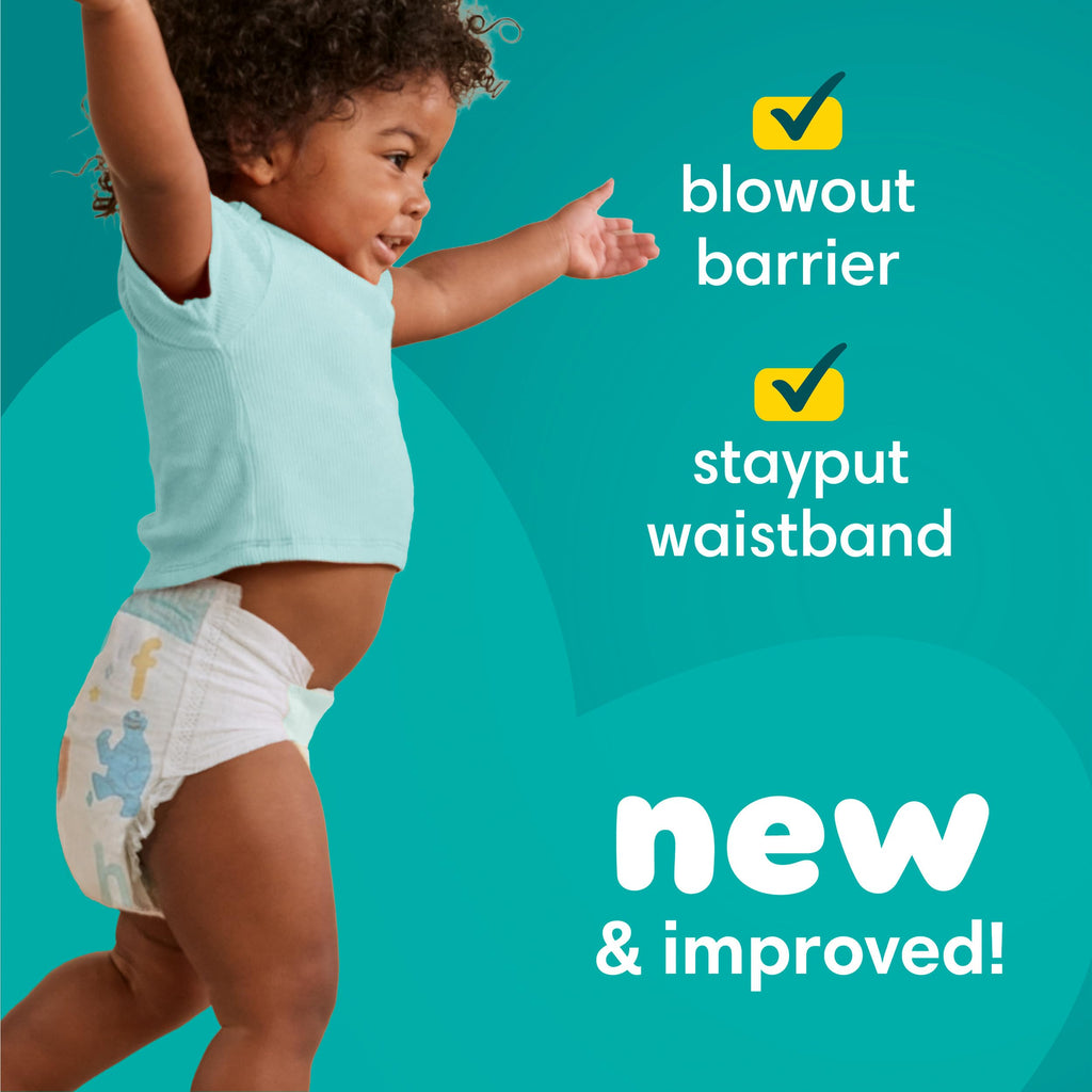 Pampers Baby Dry Ultra Cushiony Diapers, Size 3 (13-26 lbs), 104 Count, Up to 100% Leakproof (Packaging May Vary) Jansha Store