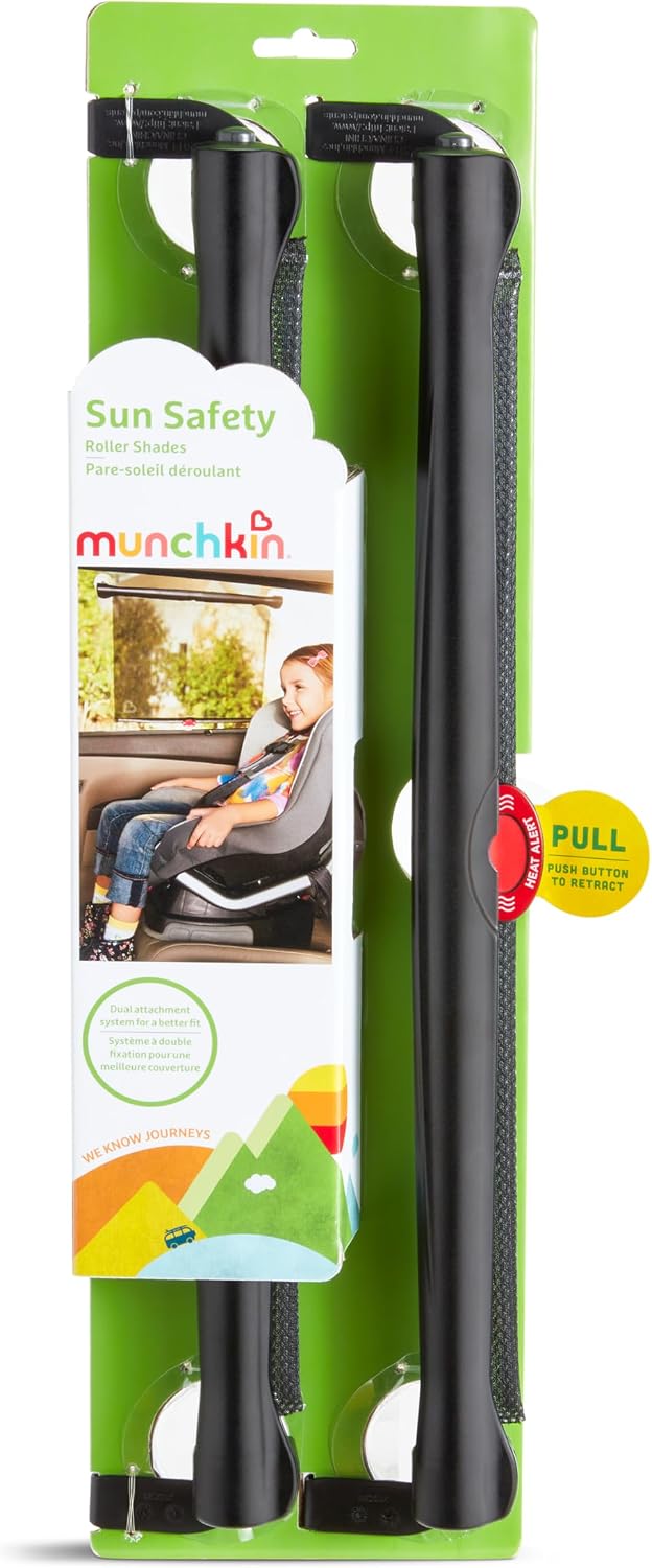 Munchkin Brica Sun Safety Car Window Shade for Baby, 2 Pack, Black Jansha Store