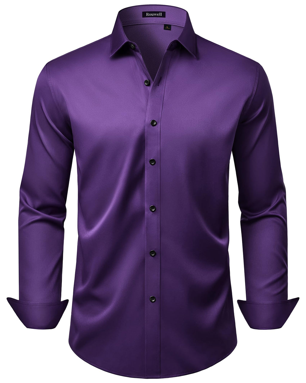 Mens Wrinkle Free Dress Shirts Regular Fit Business Button Down Shirt Formal Long Sleeve Wedding Stretch Shirts Jansha Store