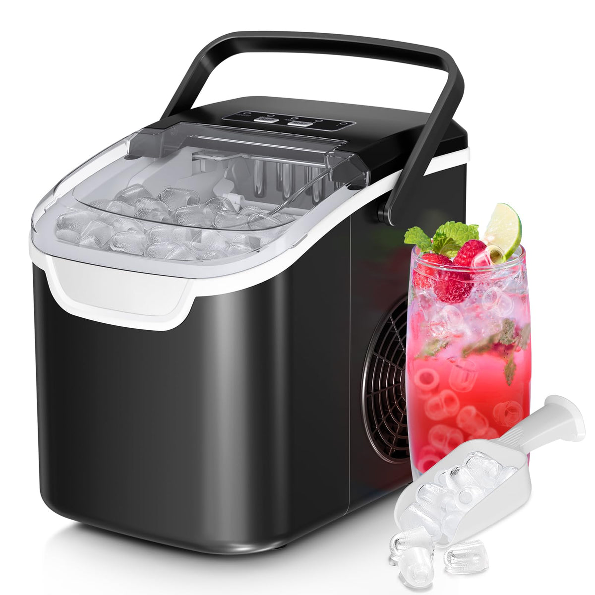 Antarctic Star Countertop Ice Maker Machine, 26Lbs/Day Fastest 6‑Min Ice Jansha Store