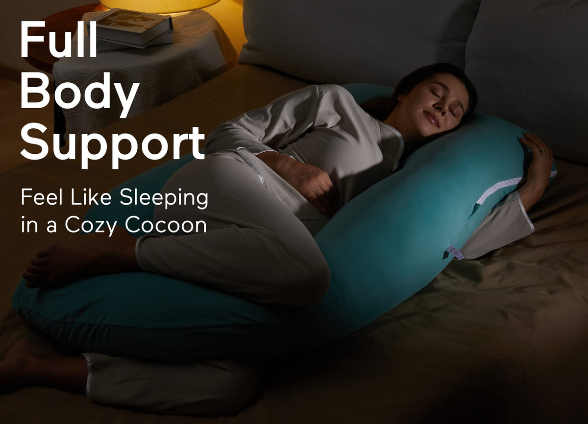 Momcozy Pregnancy Pillow for Sleeping - U Shaped Full Body Maternity Pillow Jansha Store