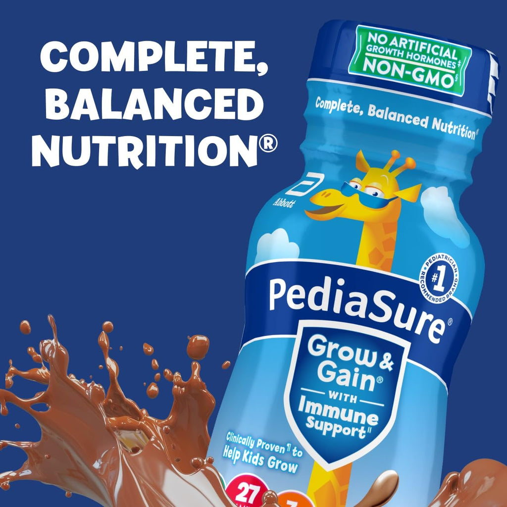 PediaSure Grow & Gain Kids Nutrition Shake, 7g Protein, Strawberry, 24 Pack Jansha Store