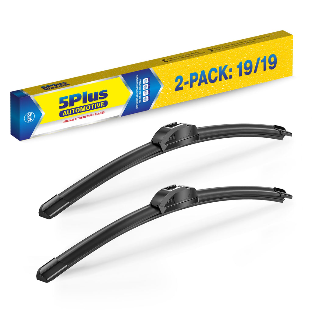 5 PLUS 20" Wiper Blades 2 Pack for J/U HOOK Front Arms,Premium All-Seasons Jansha Store