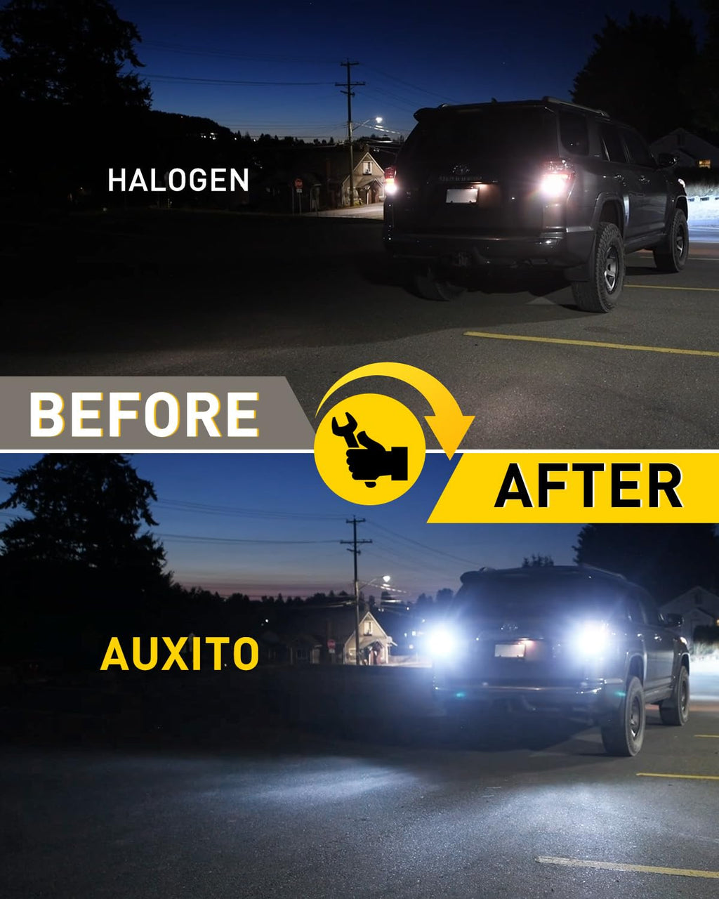 AUXITO 194 LED Bulbs for License Plate Light 168 175 2825 W5W T10 24-SMD 3014 Chipsets 6000K White for Car Dome Door Map Dash Courtesy Cargo License Plate Lights, Pack of 2 Jansha Store