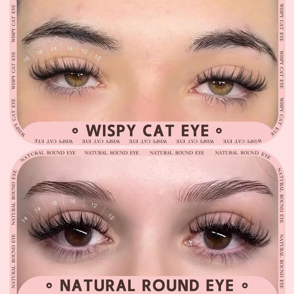 Brown Lash Clusters Natural For Soft Glam 300Pcs Wispy Lashes Cluster Eyelash Cluster Extensions C Curve Individual Lashes DIY Lash Extension Waterproof & Long - Lasting (10-16mm) Jansha Store