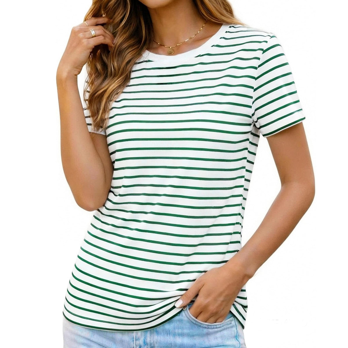 BJY Cotton Basic T Shirts for Women,Crew Neck Short Sleeve Summer Shirts(2XS-3XL, 20+ Color) Jansha Store