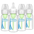 Dr. Brown's Anti-Colic Options+ Narrow Baby Bottle, Clear, 4 oz, 4-Pack Jansha Store