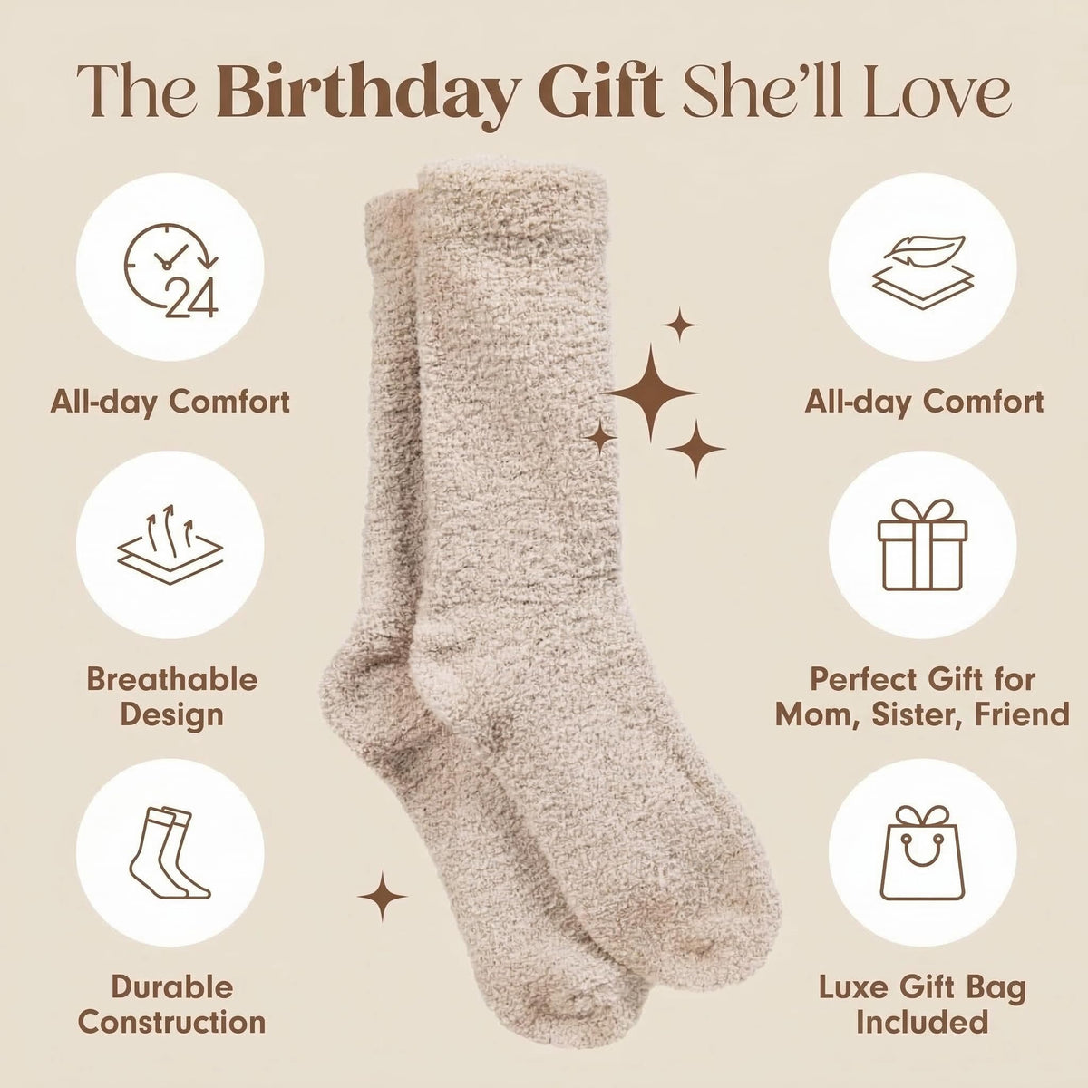 Unboxme Gifts Warm & Cozy Ultra-Luxe Cloud Fuzzy Socks, Gifts for Women Jansha Store