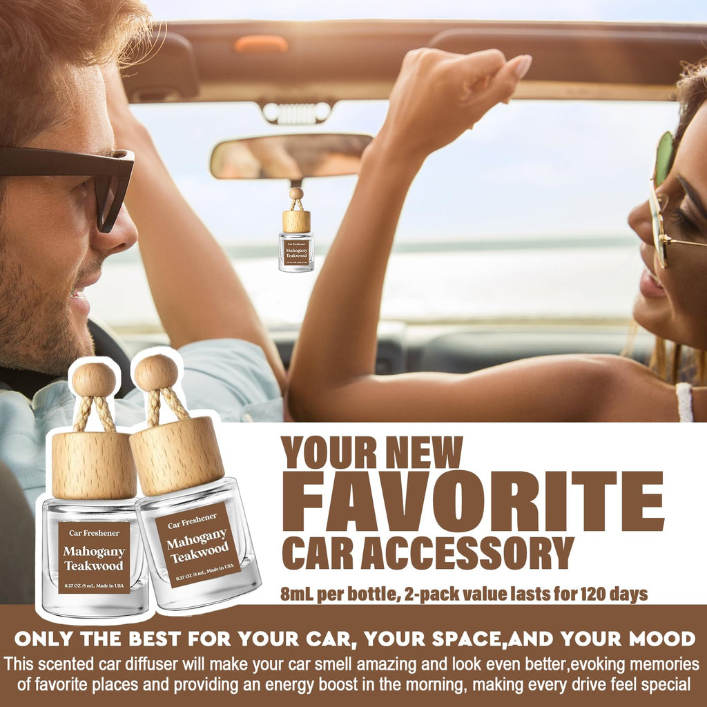 HoogaLife Car Air Freshener Diffuser 2 Pack Hanging Air Freshener Diffuser - Vanilla Cream Fragrance Oil Air D iffuser for Car, 45+ days Long Lasting Fragrance Made in USA C ar Air Fresheners (V54) Jansha Store