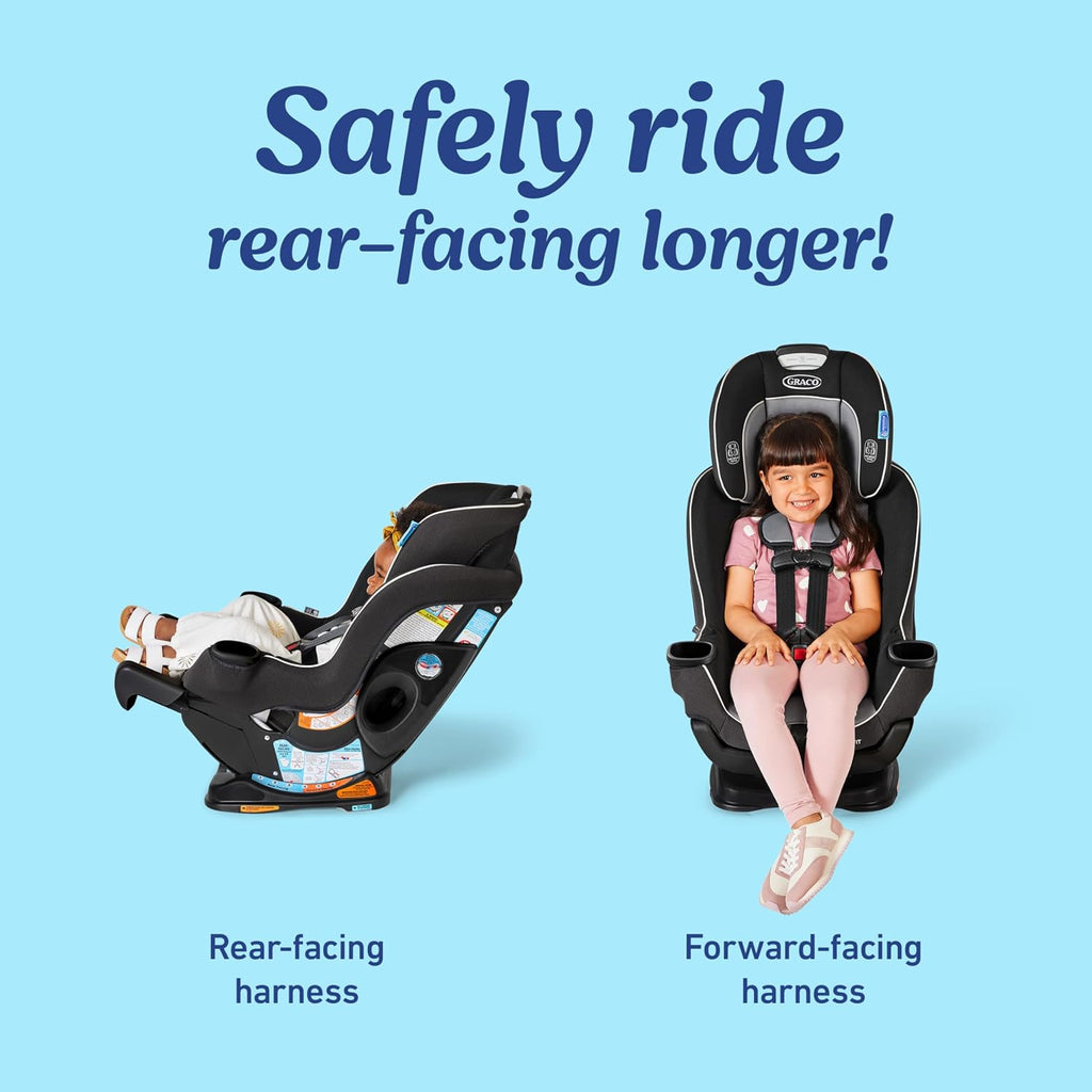 Graco Extend2Fit 2-in-1 Convertible Car Seat, Gotham Jansha Store