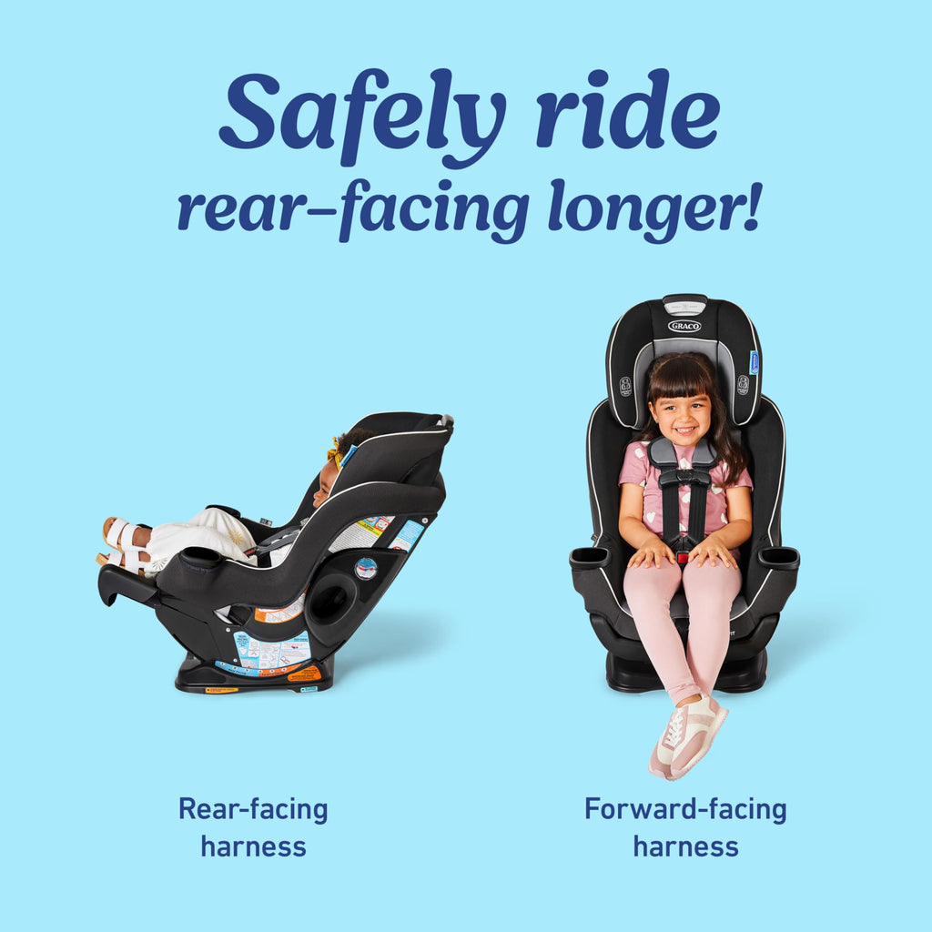 Graco Extend2Fit 2-in-1 Convertible Car Seat, Gotham Jansha Store