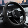 Ouzorp Car Steering Wheel Cover, Microfiber Leather Steering Wheel Covers with Anti-Slip Lining, Universal 14.5-15 inchs Black Jansha Store