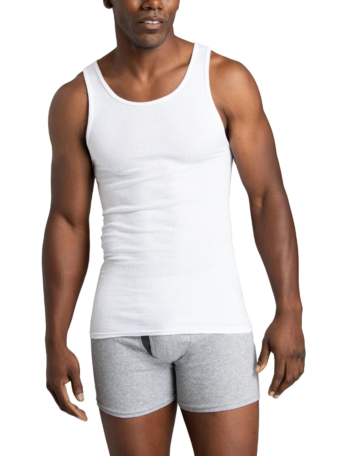 Fruit of the Loom Men's Sleeveless Tag Free Moisture Wicking Tank A-Shirt Jansha Store
