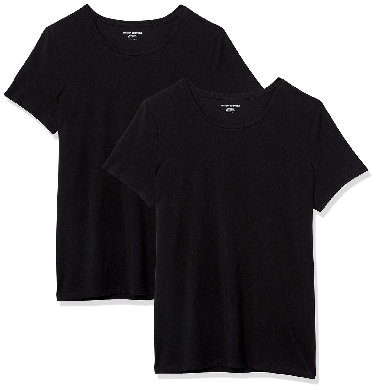 Amazon Essentials Women's Regular-Fit Short-Sleeve T-Shirt (V-Neck or Crewneck), Cotton Modal Blend, Pack of 2 Jansha Store