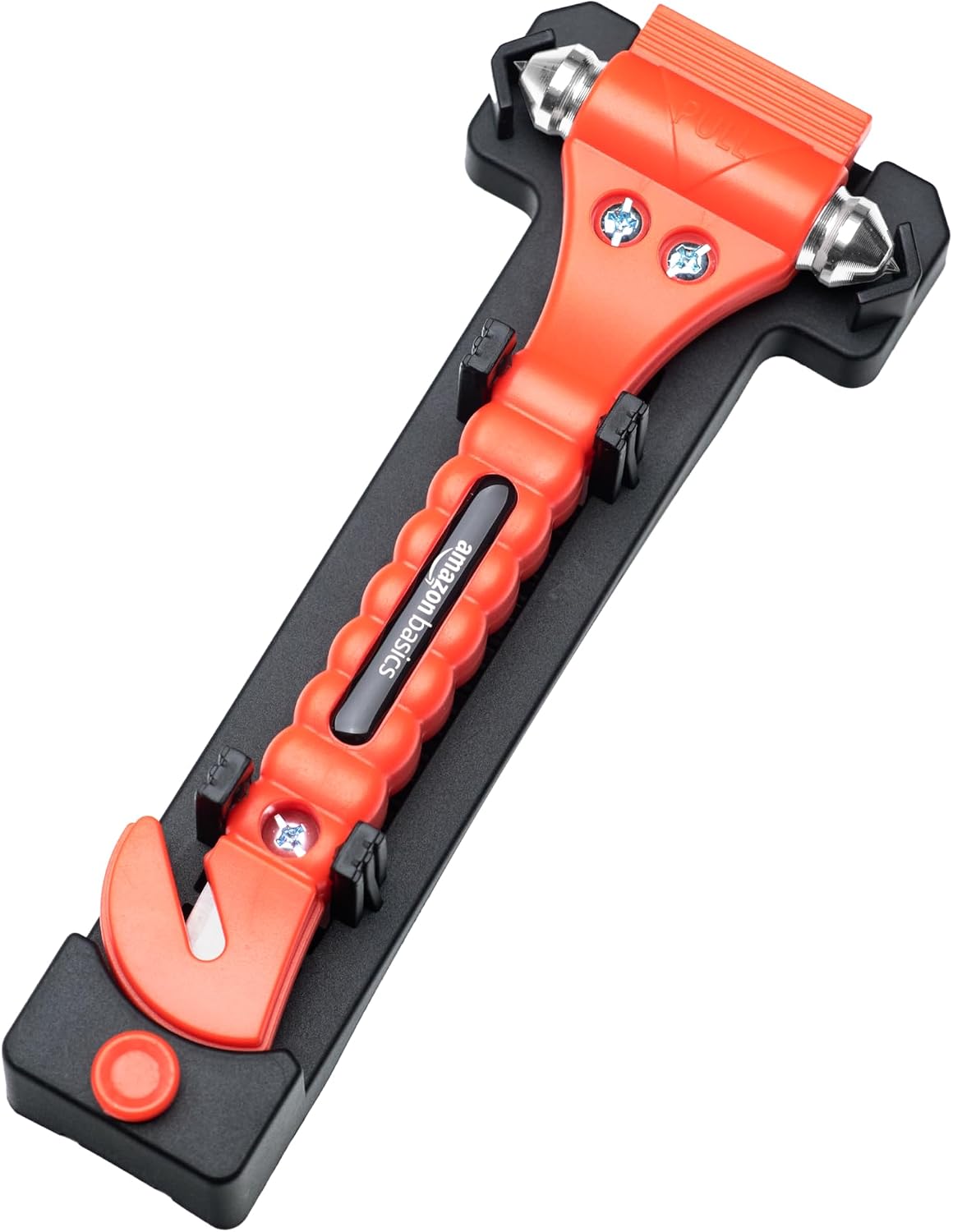 Amazon Basics Emergency Escape Tool, Window Breaker and Seatbelt Cutter, Car Safety Hammer with Protective Bracket, Bright Orange, 2 Pack, SW-835 Jansha Store