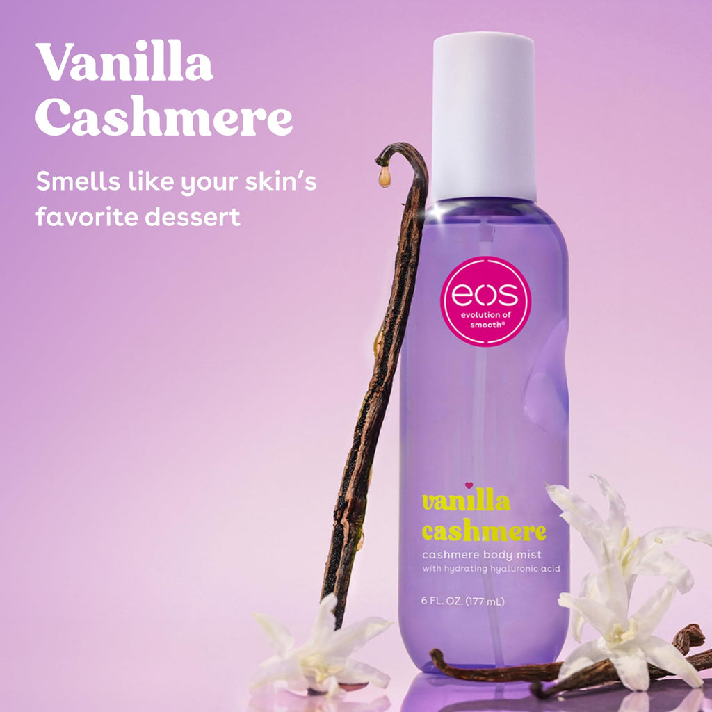 eos Cashmere Body Mist, Toasted Marshmallow, Toasted Vanilla, Sweet Marshmallow, Hair Mist, Body Spray for Women Moisturizing, Hyaluronic Acid, Vanilla Body Spray, Vegan, Cruelty-free, 6 fl oz Jansha Store