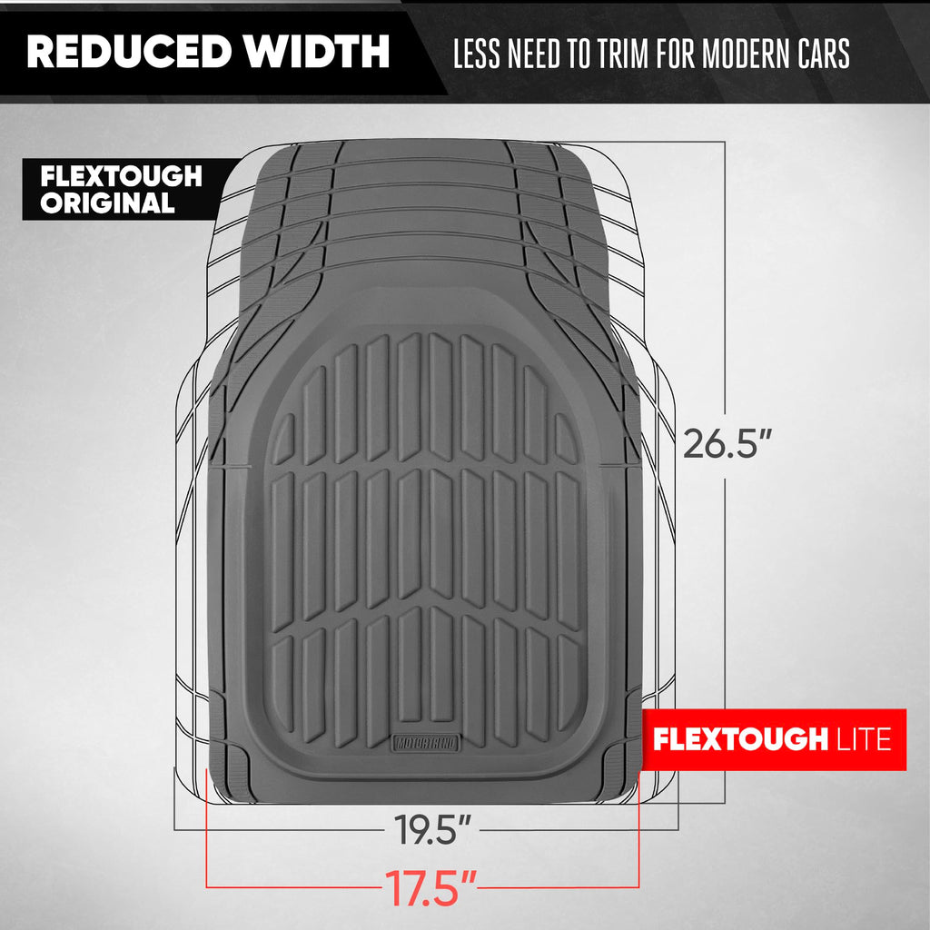 Motor Trend FlexTough Floor Mats for Cars, Black Deep Dish All-Weather Car Mats, Waterproof Trim-to Fit Automotive Floor Mats for Cars Trucks SUV, Universal Floor Liner Car Accessories Jansha Store