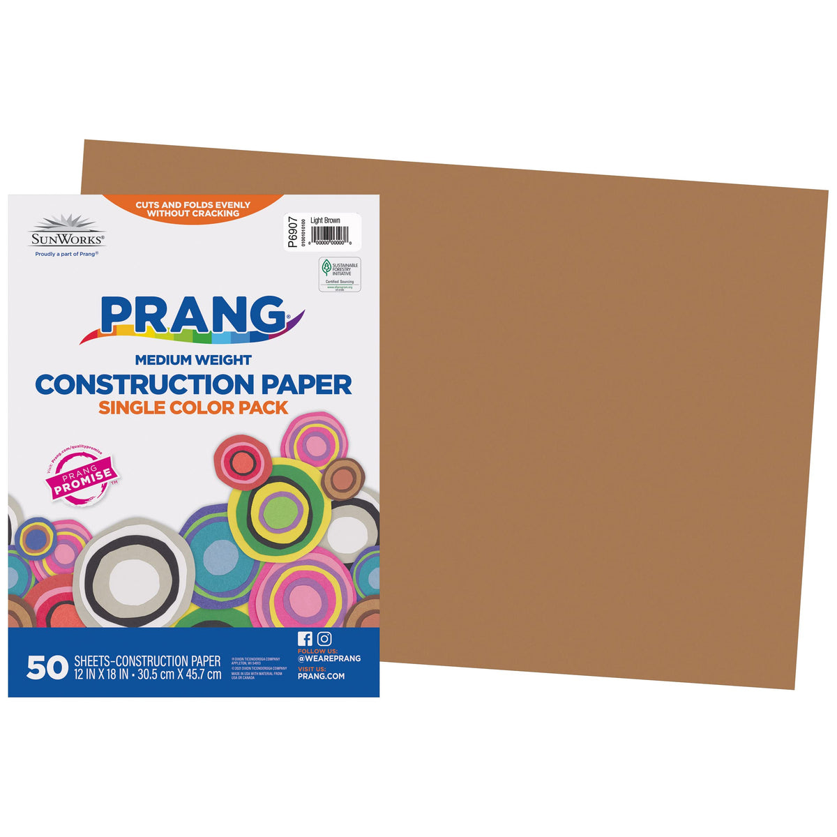 Prang (Formerly SunWorks) Construction Paper, 10 Assorted Colors, 12" x 18", 50 Sheets Jansha Store