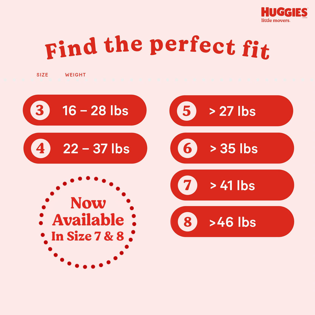 Huggies Little Movers Diapers Size 6, 108 Count (2 Packs of 54) Jansha Store