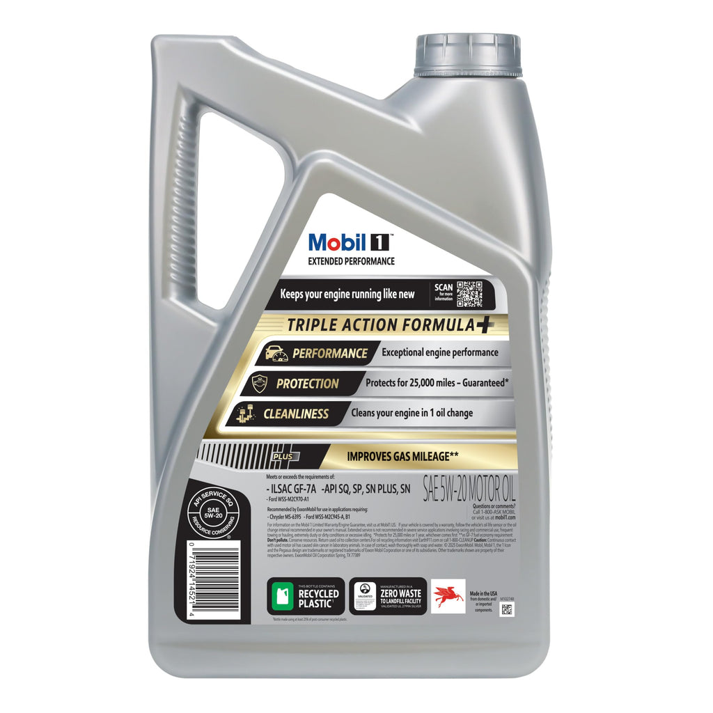 Mobil 1 Advanced Fuel Economy Full Synthetic Motor Oil 0W-20, 5 Quart Jansha Store