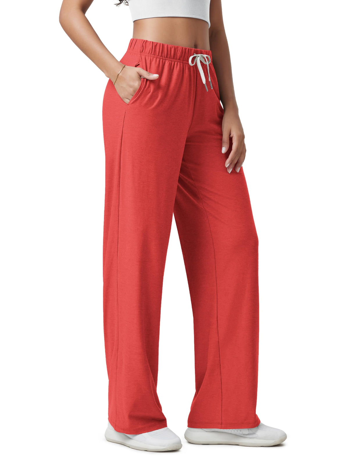 ODODOS Women's Straight Leg Pants Ultra Soft odSTRATUM Tech Relaxed Casual Pajama Lounge Pants with Pockets-27/29/31 Inseam Jansha Store