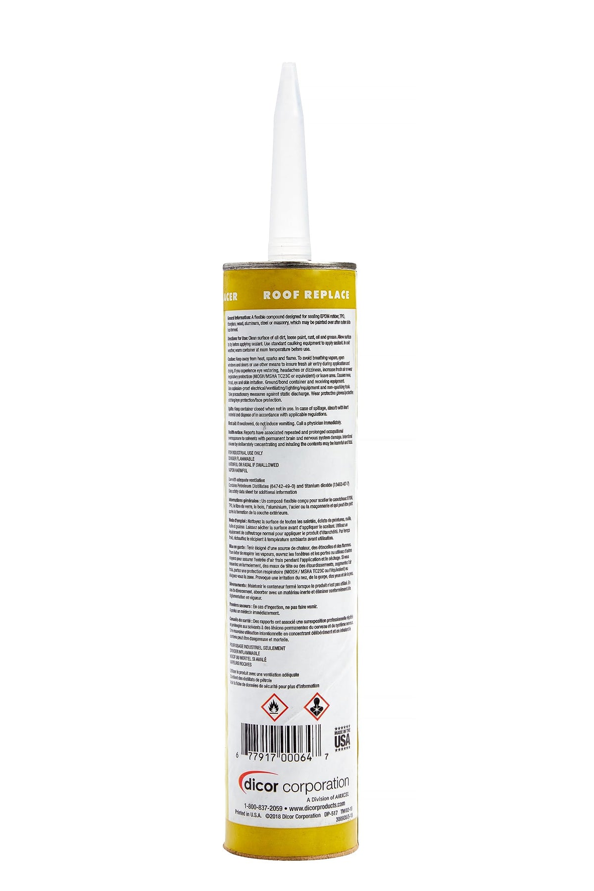 Dicor 501LSW-1 Self-Leveling Lap Sealant, White, 10.3 Oz, RV Roofing Jansha Store