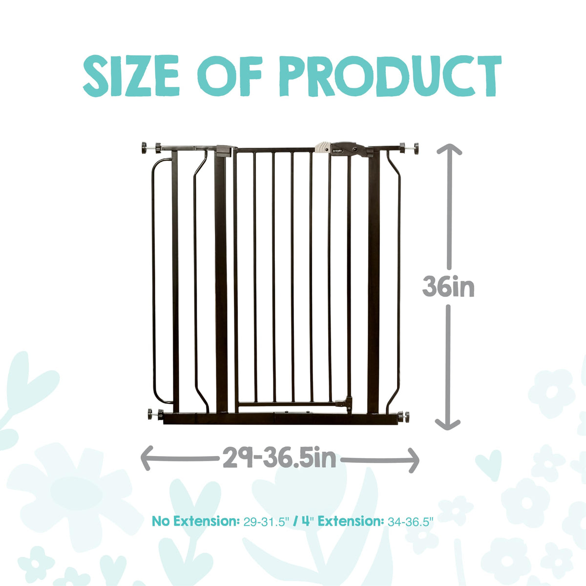 Regalo Safety 29"-38.5" Easy Step Baby Gate, Bottom of Stairs & Doorways Jansha Store