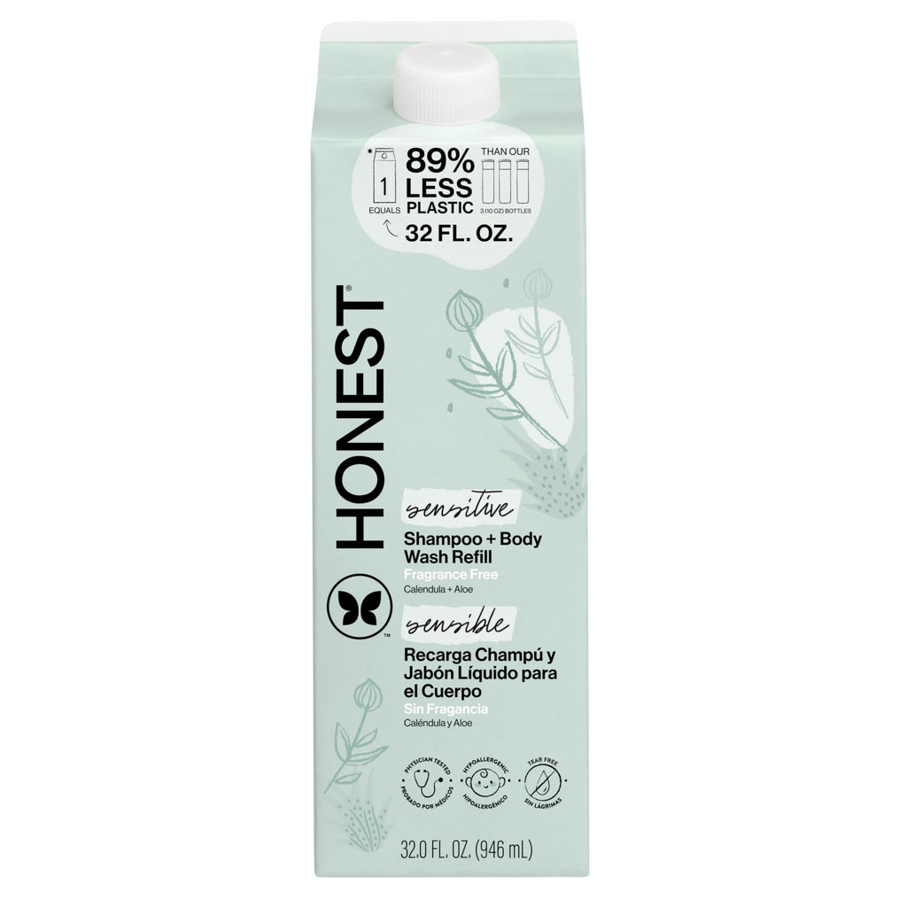 The Honest Company Shampoo & Body Wash, Tear-Free, Fragrance-Free, 10 fl oz Jansha Store