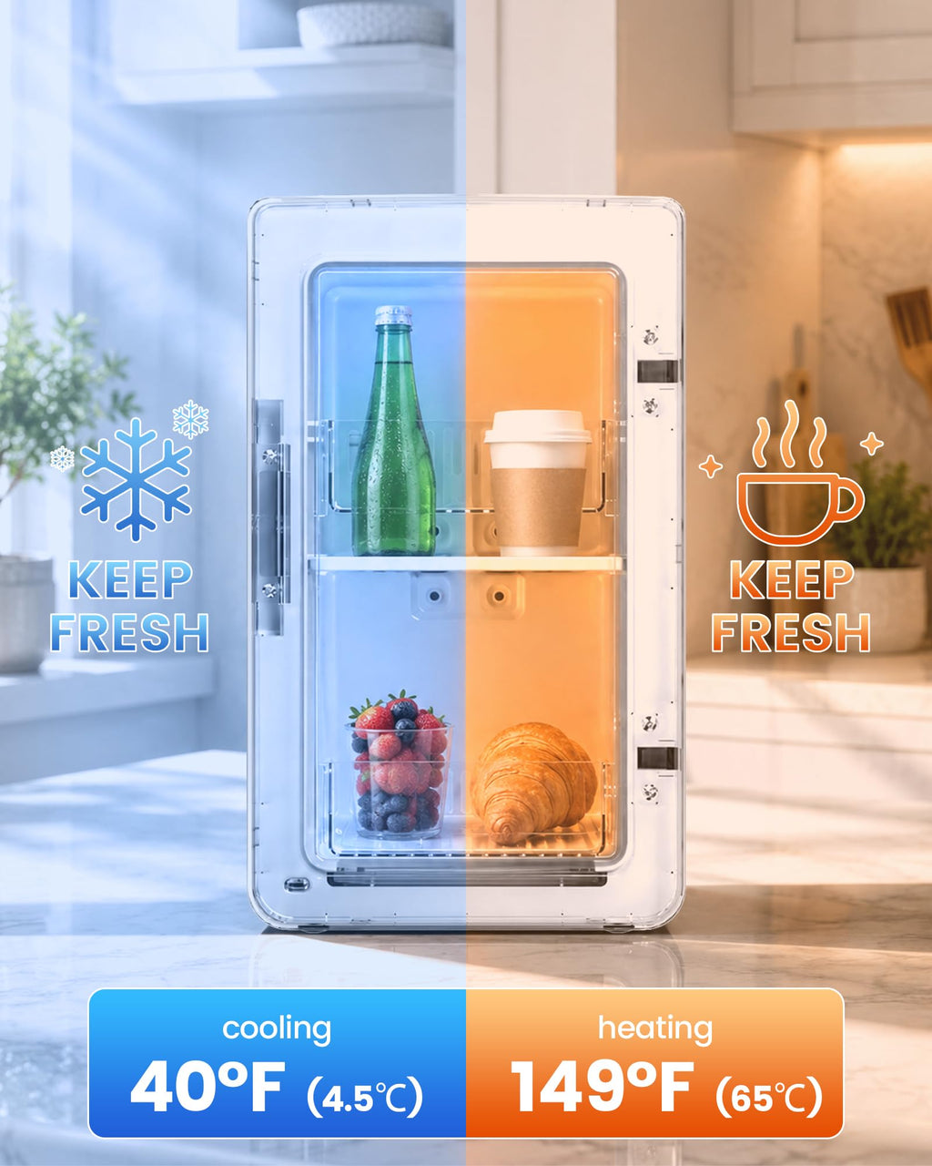 Electactic Mini Fridge, 6L/8Can Portable Small Refrigerator for Bedroom Jansha Store