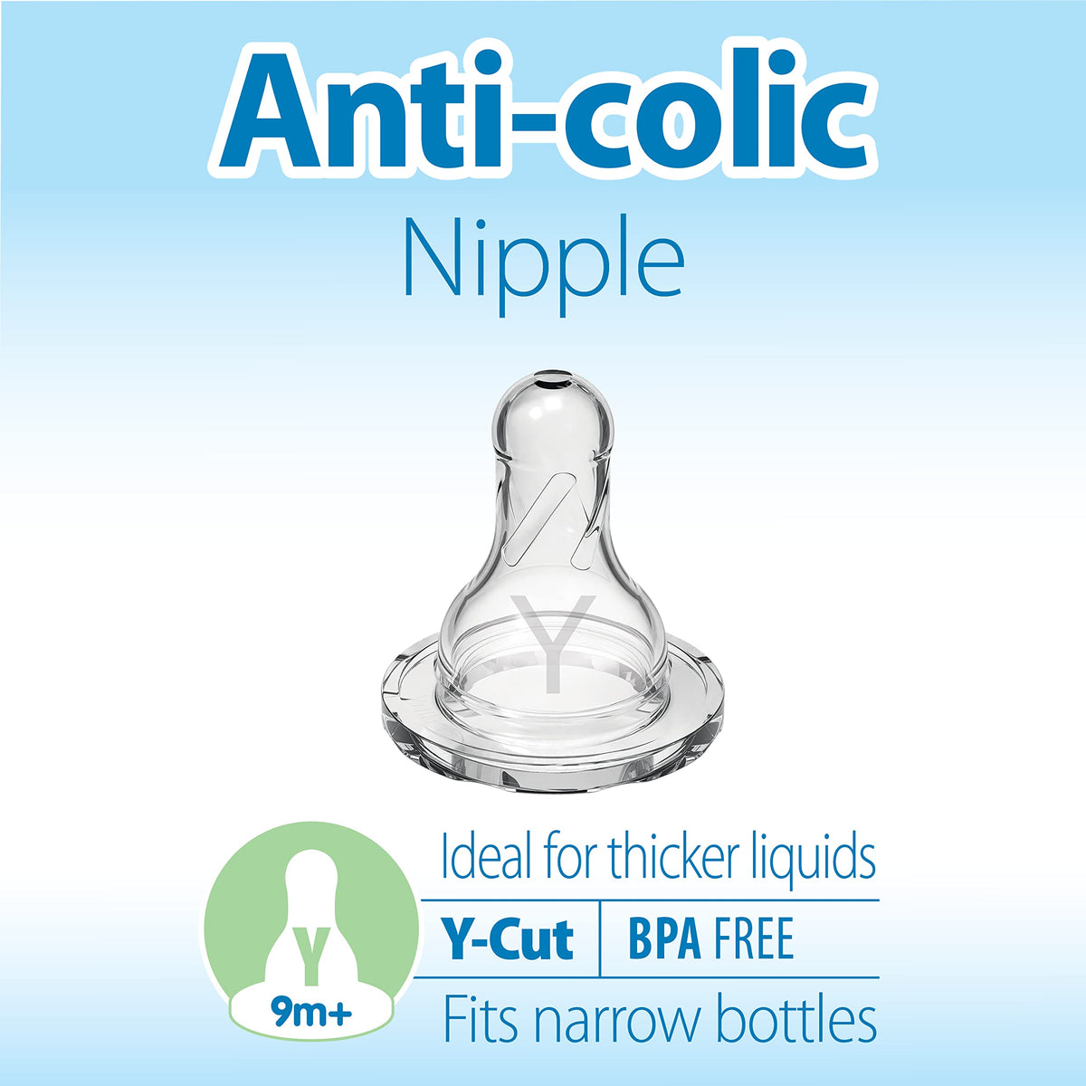 Dr. Brown’s Narrow Level 2 Medium Flow Nipple, 3m+, 6-Pack Jansha Store