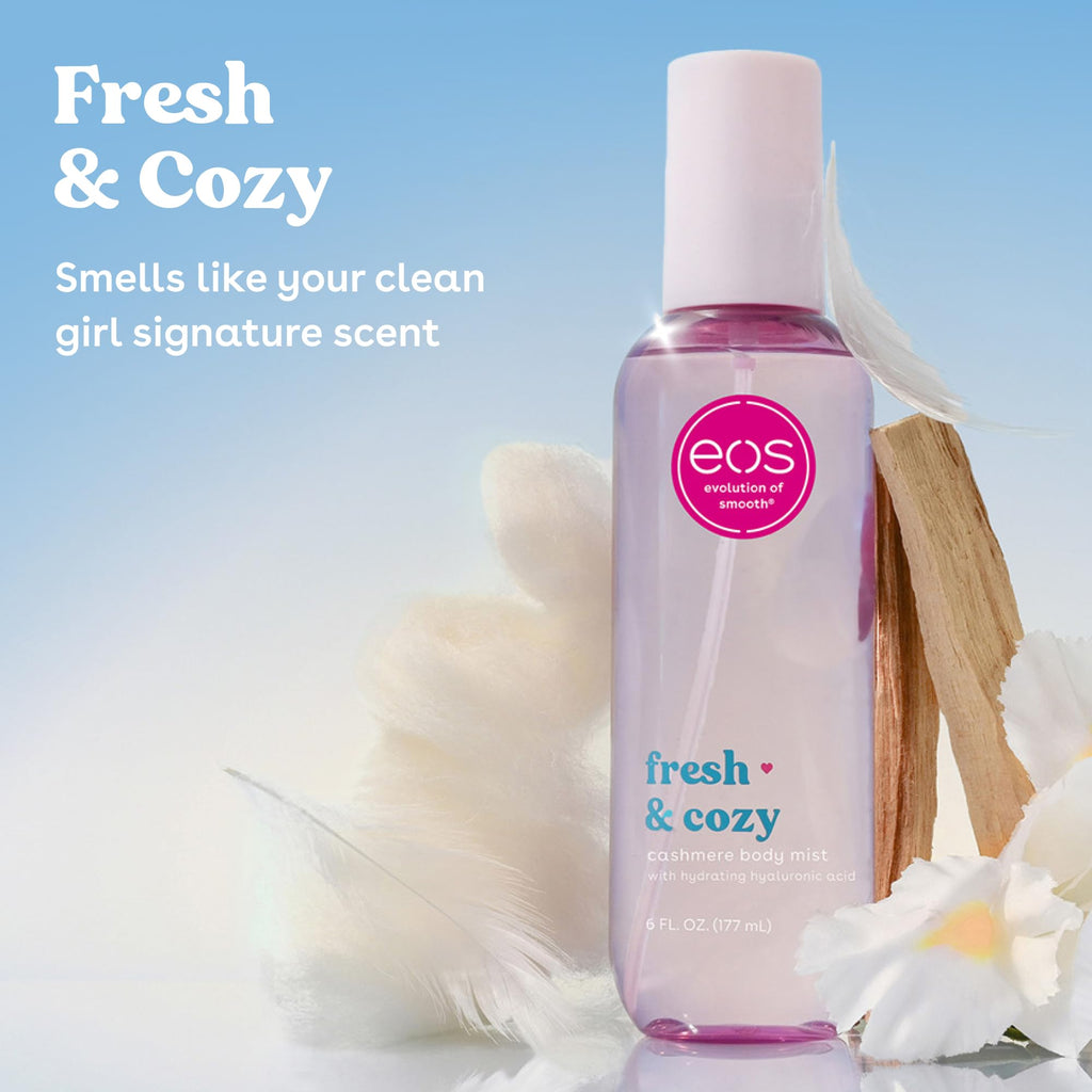 eos Cashmere Body Mist, Toasted Marshmallow, Toasted Vanilla, Sweet Marshmallow, Hair Mist, Body Spray for Women Moisturizing, Hyaluronic Acid, Vanilla Body Spray, Vegan, Cruelty-free, 6 fl oz Jansha Store