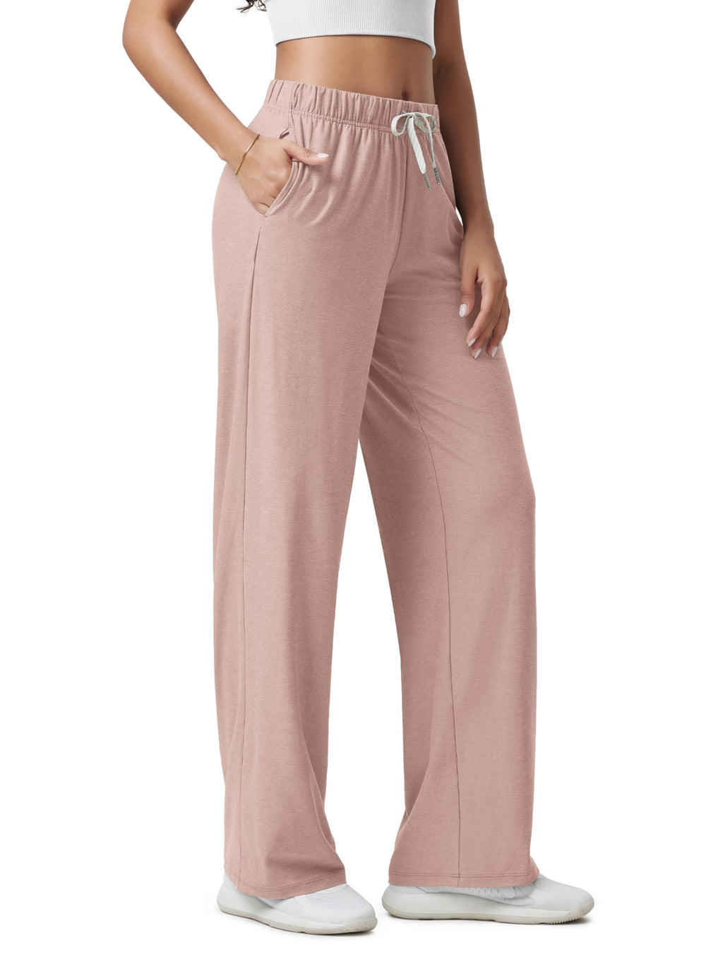 ODODOS Women's Straight Leg Pants Ultra Soft odSTRATUM Tech Relaxed Casual Pajama Lounge Pants with Pockets-27/29/31 Inseam Jansha Store
