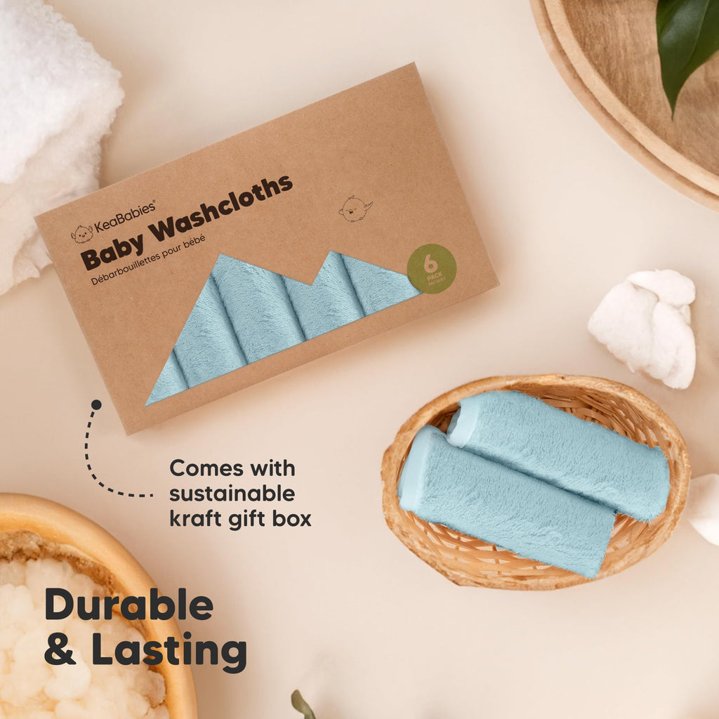 6-Pack Baby Washcloths, Soft Absorbent Washcloths for Face, Body (Rosy) Jansha Store